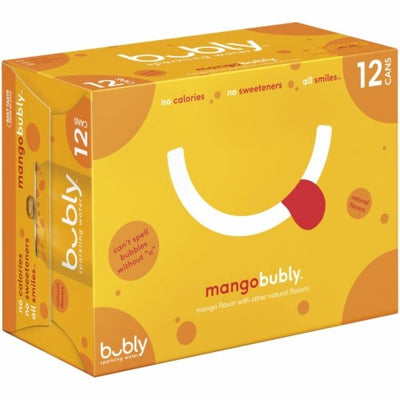 Bubly Mango Bubly, 355 mL, 12 ct