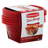 RUBBERMAID Take Alongs Deep Squares Containers + Lids 5.2 Cups 4 Pack