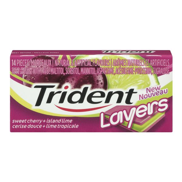 TRIDENT Layers Gum Sweet Cherry