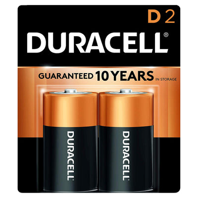DURACELL Alkaline D2 Batteries 2 Pack