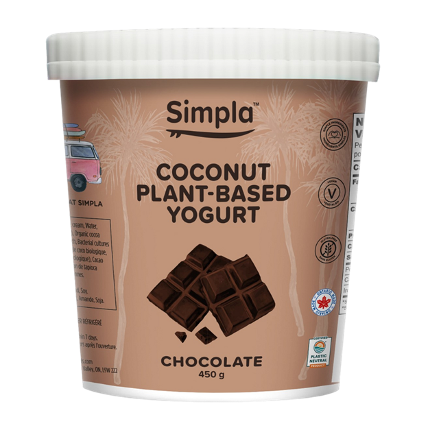 Simpla Coconut Plant- Based Chocolate Yogurt, 450 g