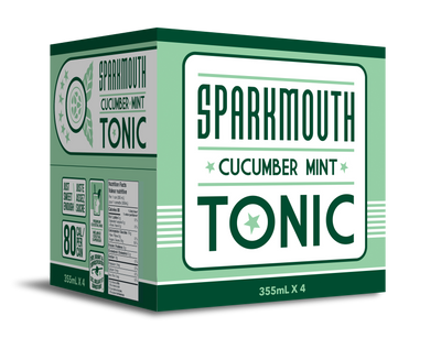 Sparkmouth Tonic Cucumber Mint, 355 mL, 4 ct