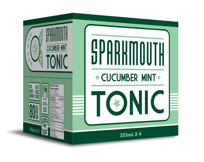 Sparkmouth Tonic Cucumber Mint, 355 mL, 4 ct