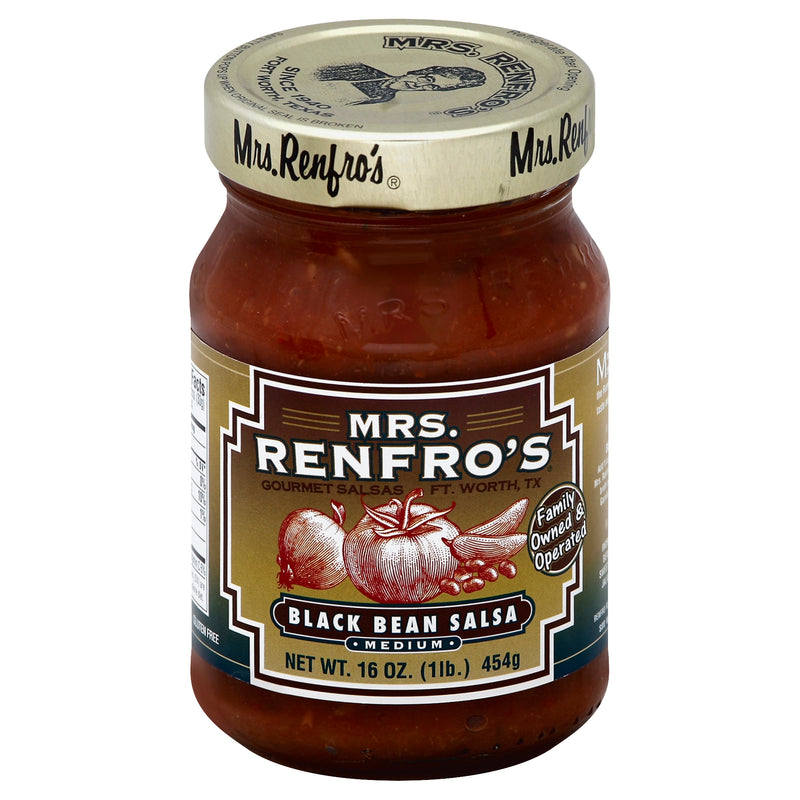 MRS RENFRO'S Black Bean Medium Salsa 454g