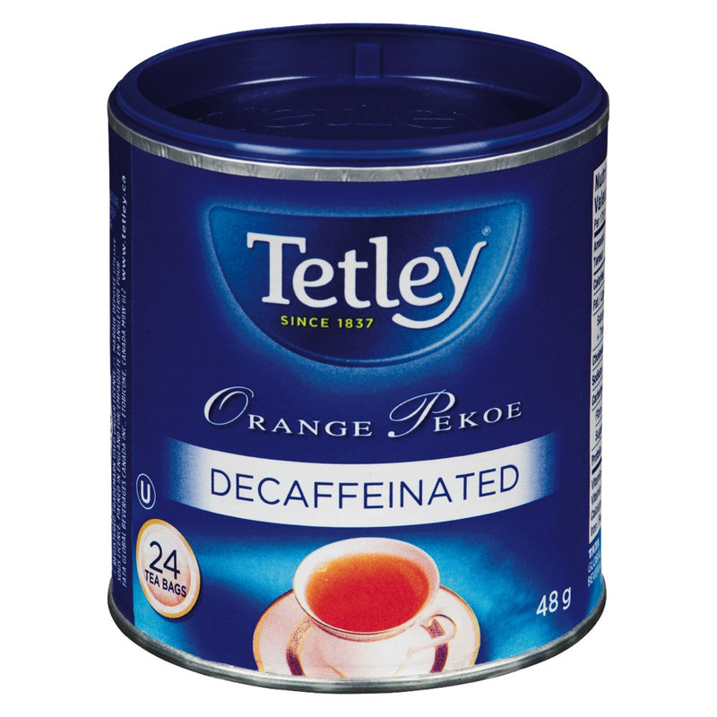 Tetley Orange Pekoe Decaffeinated Tea Bags, 48 g, 24 ct