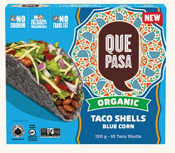 QUE PASA BLUE TACO SHELLS 125 G