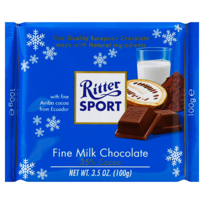 RITTER SPORT 35% Cocoa Fine Milk Chocolate 99g