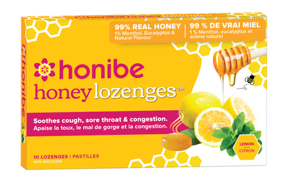 Honibe Lemon Honey Lozenges, 10 ct