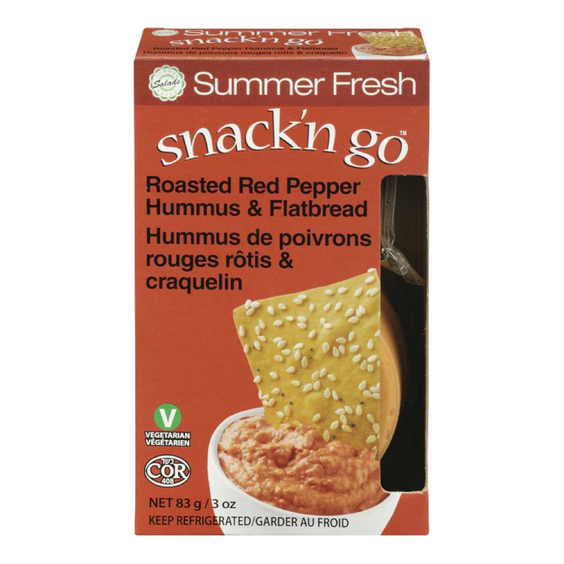Summer Fresh Roasted Red Pepper Hummus & Flatbread, 83 g