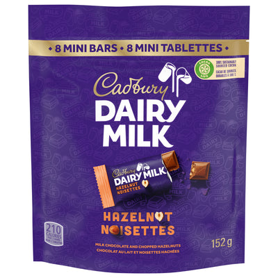 CADBURY Dairy Milk, Hazelnut Mini Bars 152g