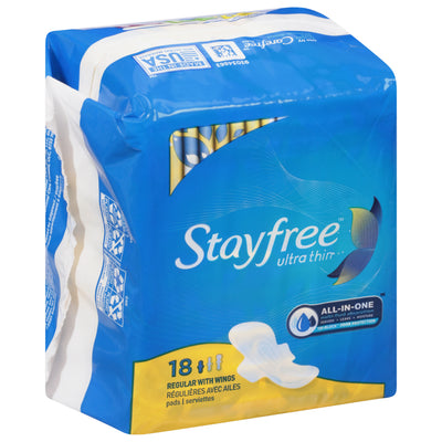 STAYFREE Ultra Thin Regular Pads 18's