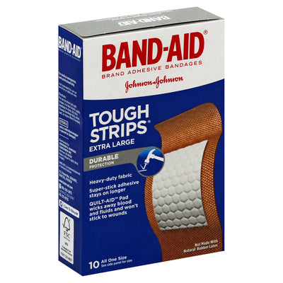 Band-Aid Adhesive Extra Large All One Size Bandages, 10 bandages