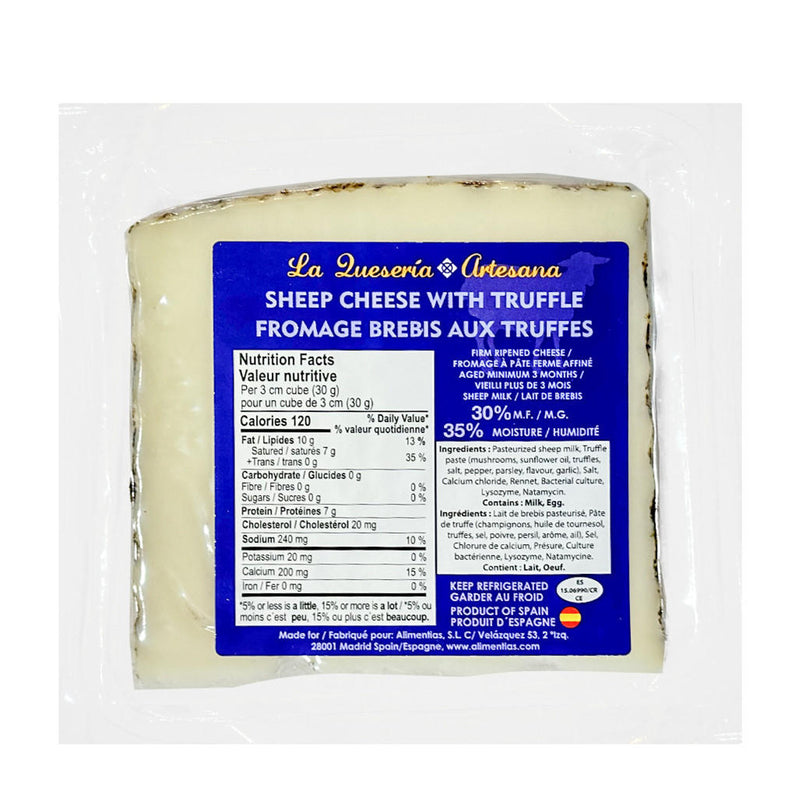 La Lueseris Artesana Sheep Cheese With Truffle, 1 ct