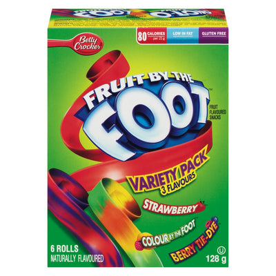 Fruit By The Foot Variety Pack 3 Flavours, 128 g