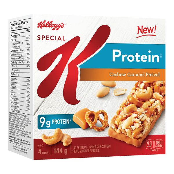 Special K Protein Cashew Caramel Pretzel Bar, 144 g