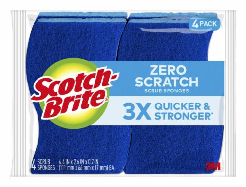 SCOTCH BRITE ZERO SCRATCH 4 pkg