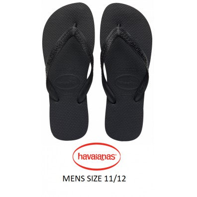 HAVAIANAS Men's Black Size 11/12