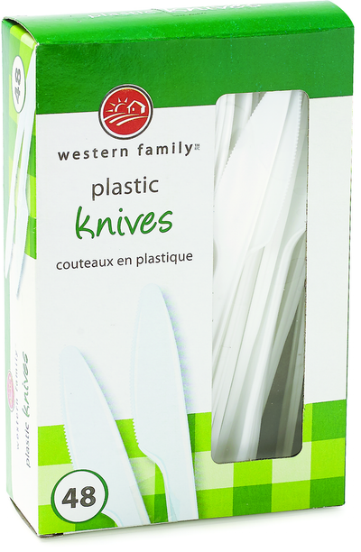 WESTERN FAMILY Plastic Knives 48's