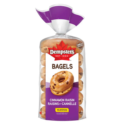 DEMPSTER'S Cinnamon Raisin Bagel's 450g