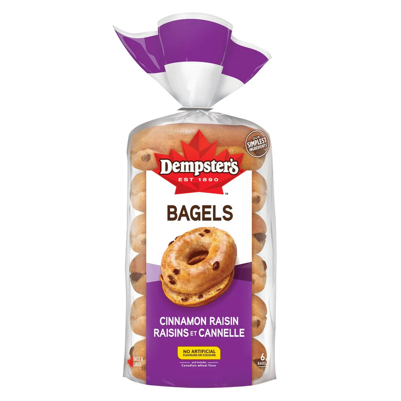 DEMPSTER'S Cinnamon Raisin Bagel's 450g