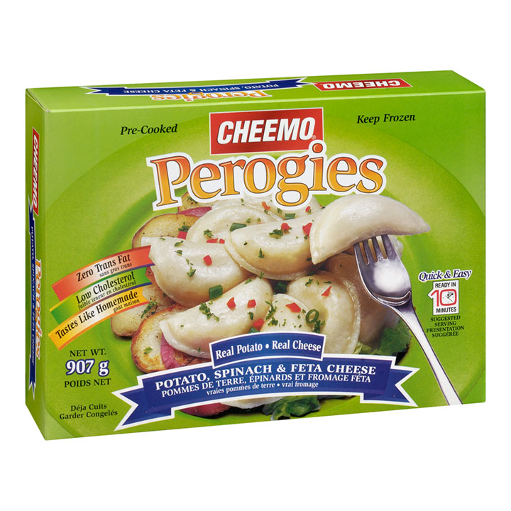 Cheemo Perogies Potato Spinach & Feta Cheese, 907 g