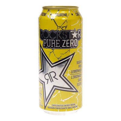 Rockstar Pure Zero Sugar Free Lemonade Caffeinated Energy Drink, 1 ct