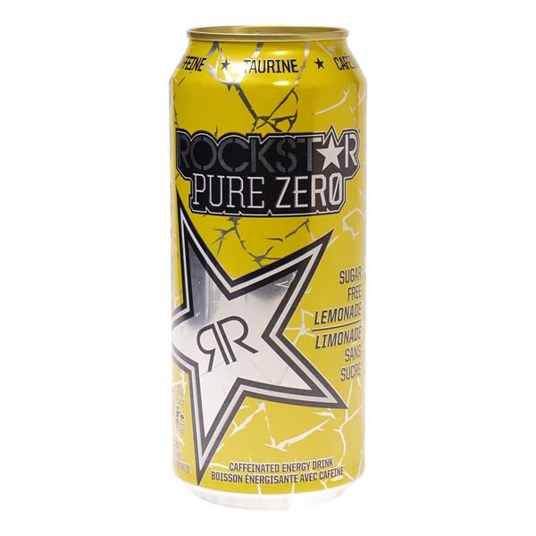 Rockstar Pure Zero Sugar Free Lemonade Caffeinated Energy Drink, 1 ct