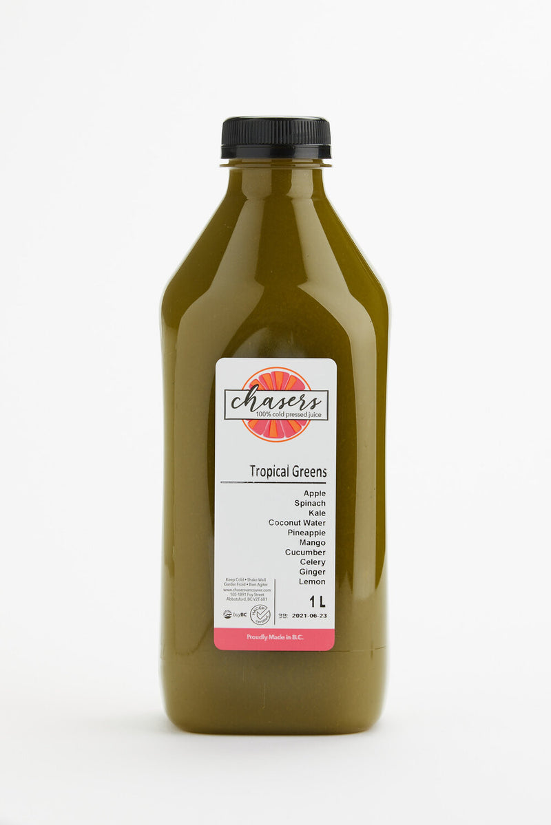 Chasers Tropical Greens Fruit & Vegetable Smoothie, 1 l