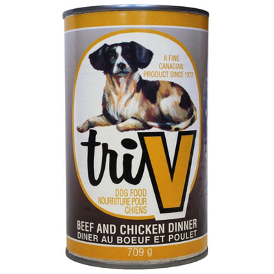 TRIV Beef and Chicken Dinner Dog Food 709g