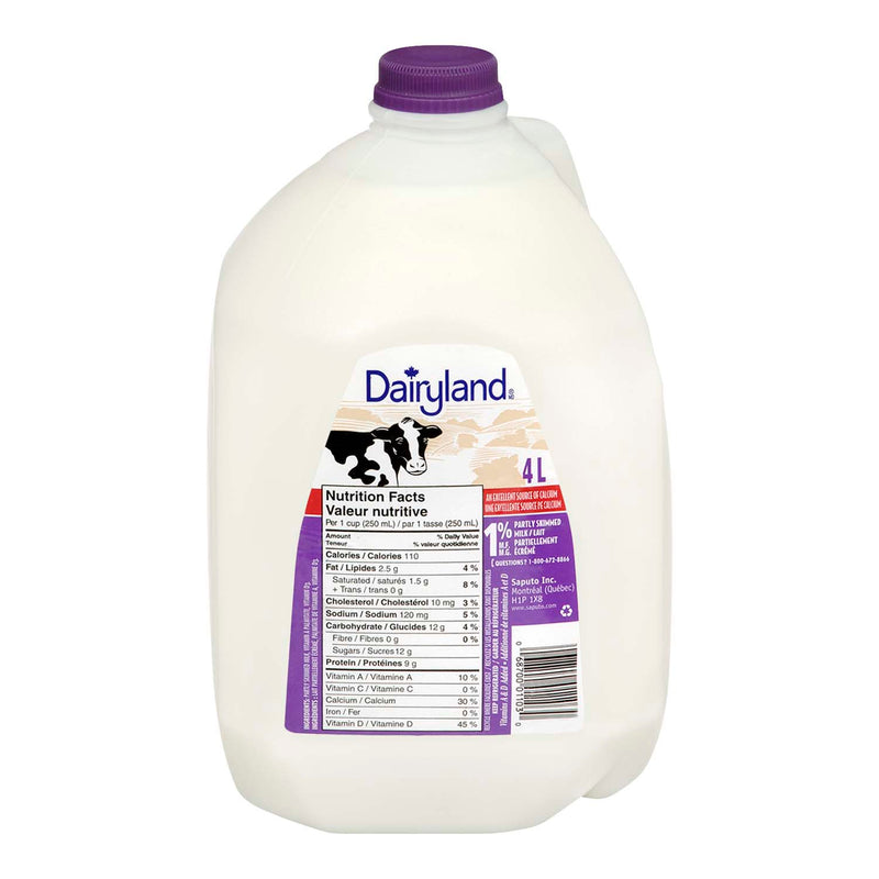 Dairyland 1 % Milk, 4 litre