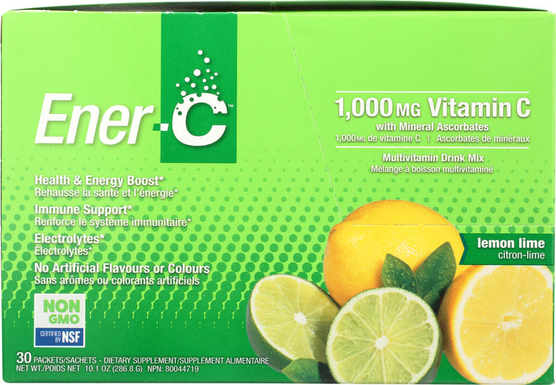 Ener-C 1000 mg Lemon Lime Multivitamin Drink Mix, 30 packets