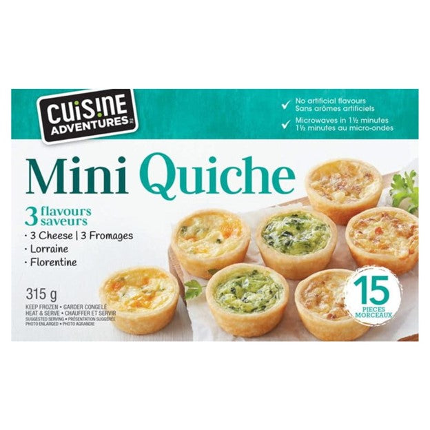 Cuisine Adventures 3 Flavors Mini Quiche, 315 g