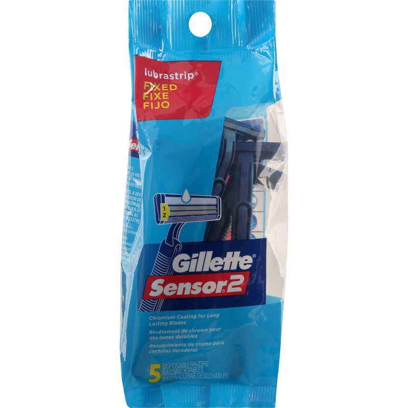 GILLETTE Disposable Lubrastrip Fixed Razors 5 Pack