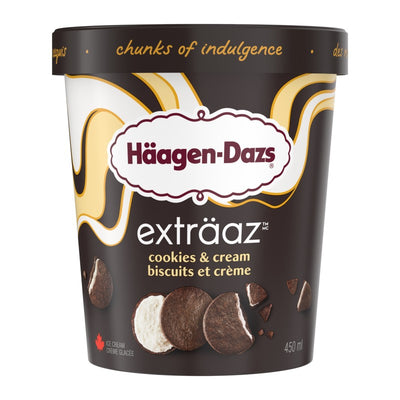 Haagen-Daz Extraaz Cookies & Cream Ice Cream, 450 mL
