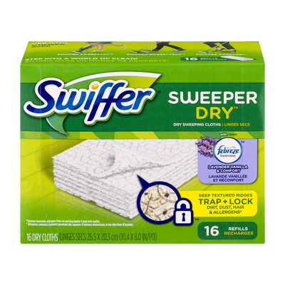 Swiffer Sweeper Lavender Vanilla & Comfort Dry Sweeper Refills, 16 ct