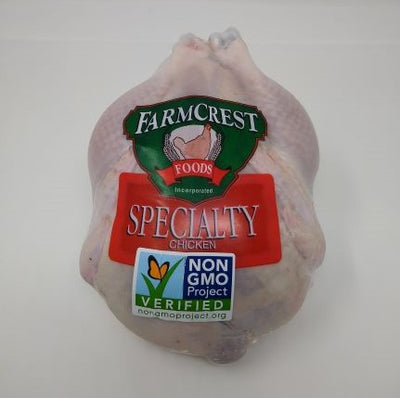 WHOLE SPECIALTY CHICKEN 3-3.5LB Free Run, Verified Non GMO Price based on 3lb pack size