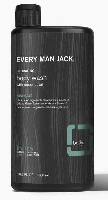 Ritch Viola Every Man Jack Hydrating Plant Based Sea Salt Body Wash With Coconut Oil, 500 mL