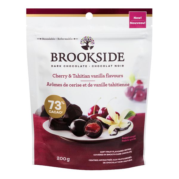 BROOKSIDE Cherry & Tahitian Vanilla Flavours Dark Chocolate 200g