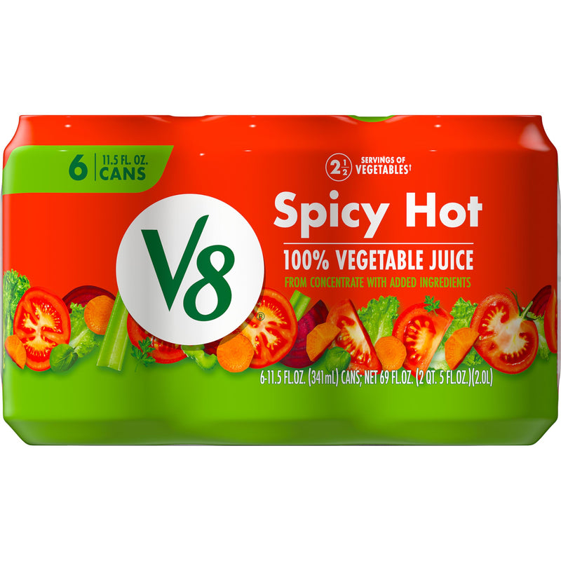 V8 SPICY COCKTAIL BEVERAGE 6 ea