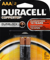 DURACELL AAA Alkaline Battery 2 Batteries