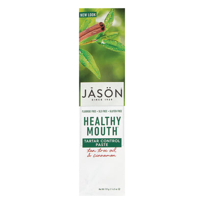 Jason Healthy Mouth Tea Tree Oil & Cinnamon Antiplaque & Tartar Control Toothpaste, 119 g