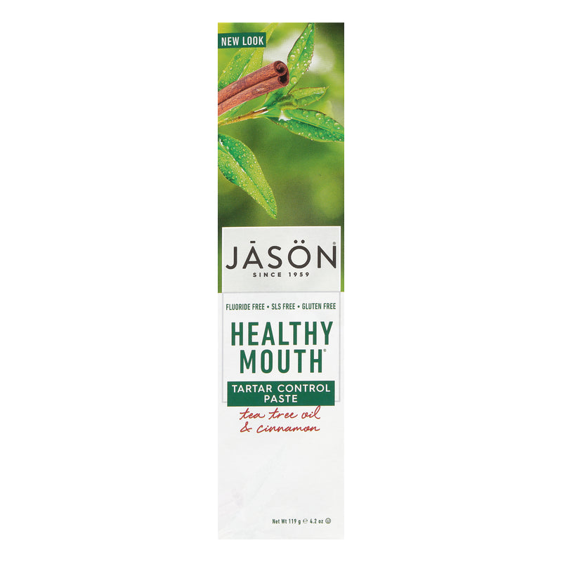 Jason Healthy Mouth Tea Tree Oil & Cinnamon Antiplaque & Tartar Control Toothpaste, 119 g