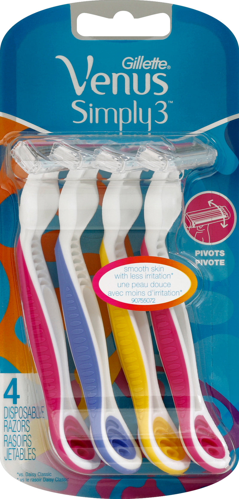 GILLETTE Simply Venus Disposable Razors 4's