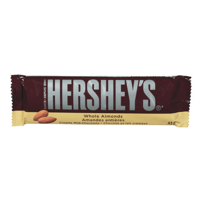 HERSHEY Whole Almonds Chocolate Bar 43g