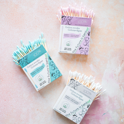 Unearth Malee Zero Waste Bamboo Cotton Swabs, 100 ct