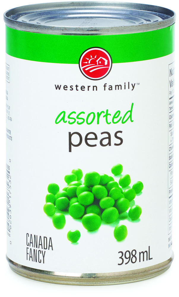 Western Family Assorted Peas, 398 mL