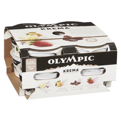 OLYMPIC Krema Strawberry/ Lemon/ Latte/Vanilla Yogurt 8 x 100g