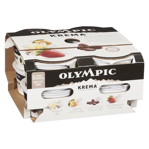 OLYMPIC Krema Strawberry/ Lemon/ Latte/Vanilla Yogurt 8 x 100g
