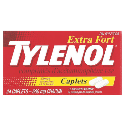 Tylenol Caplets 500mg, 24 ct