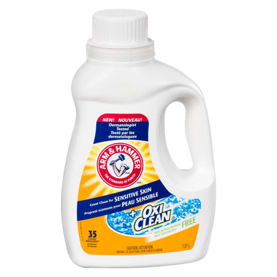 Arm & Hammer + Oxi Clean Dye Free Perfume Free Laundry Detergent For Sensitive Skin, 1.81 l